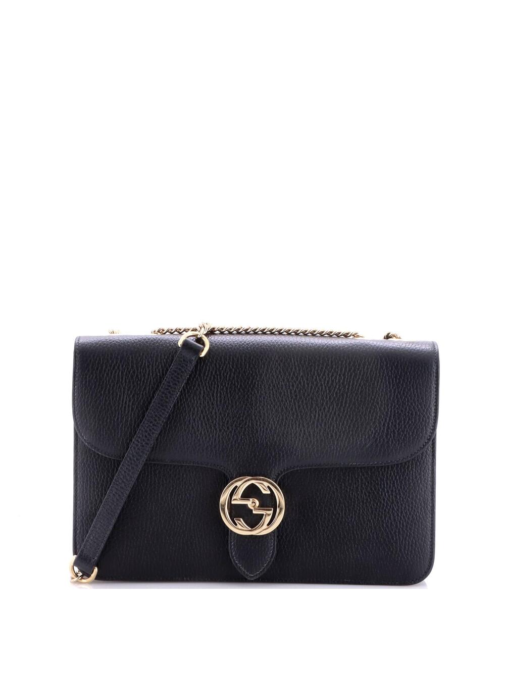 Gucci Interlocking Shoulder Bag Leather #349528G11B
